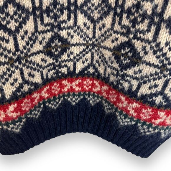 GH Bass and Co Sweater Fair Isle Shetland Wool Heavyweight Multicolor Nordic L - Picture 8 of 15